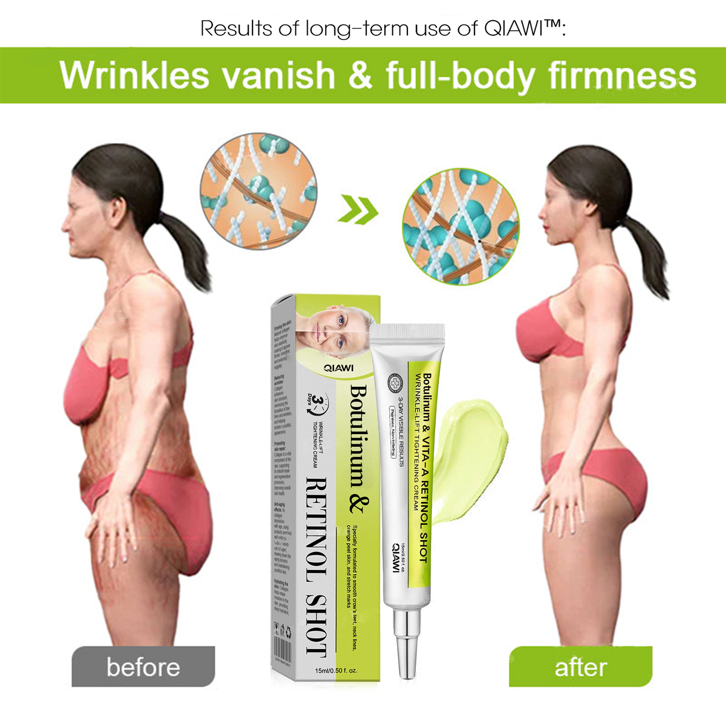 Final 3 Hours: 70%OFFđĽ QIAWI⢠Botulinum & Vita-A Retinol Shot Wrinkle-Lift Tightening Creamâ¨