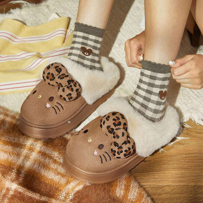🔥LAST DAY 70% OFF🎀Fuzzy Hello KT Slippers