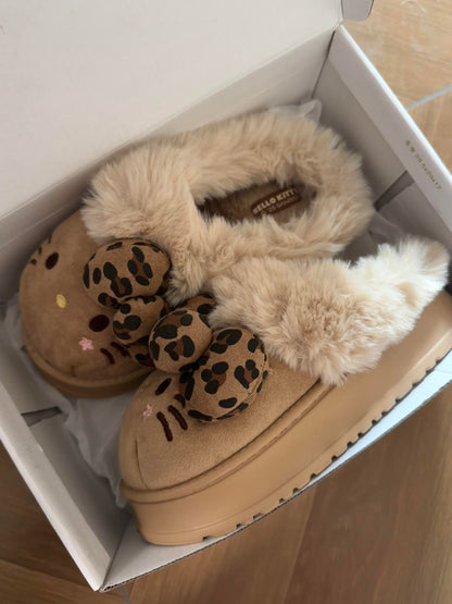 🔥LAST DAY 70% OFF🎀Fuzzy Hello KT Slippers